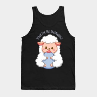 Ready for the dream world Hello little baby sheep in pajamas sleeping cute baby outfit Tank Top